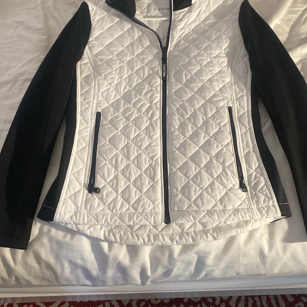 Calvin Klein Quilted Black and White Jacket